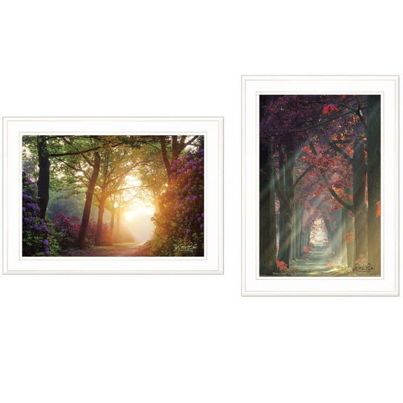 TrendyDecor4U Path Of Happiness 2-Piece Vignette Wall Art V615-226G