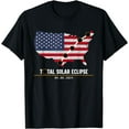 Path of Totality America Eclipse USA Map Total Solar 2024 TShirt