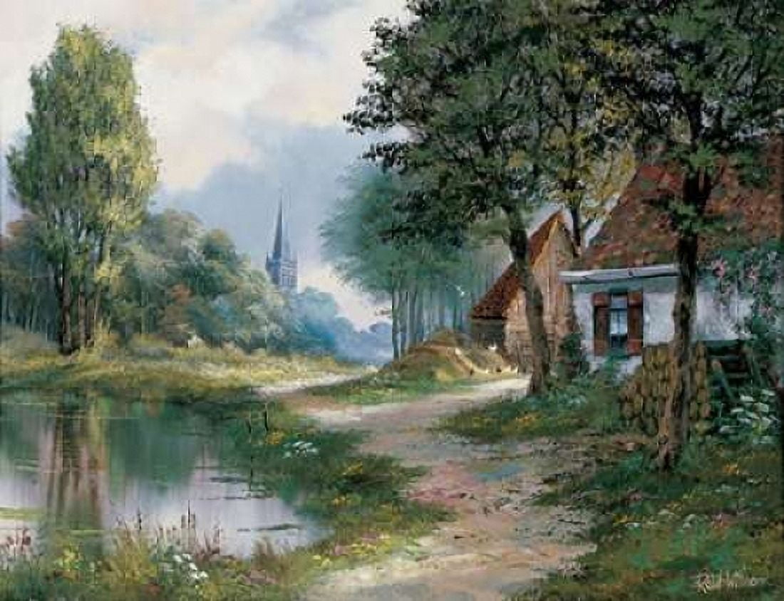 Path of peace Canvas Art - Reint Withaar (22 x 28)