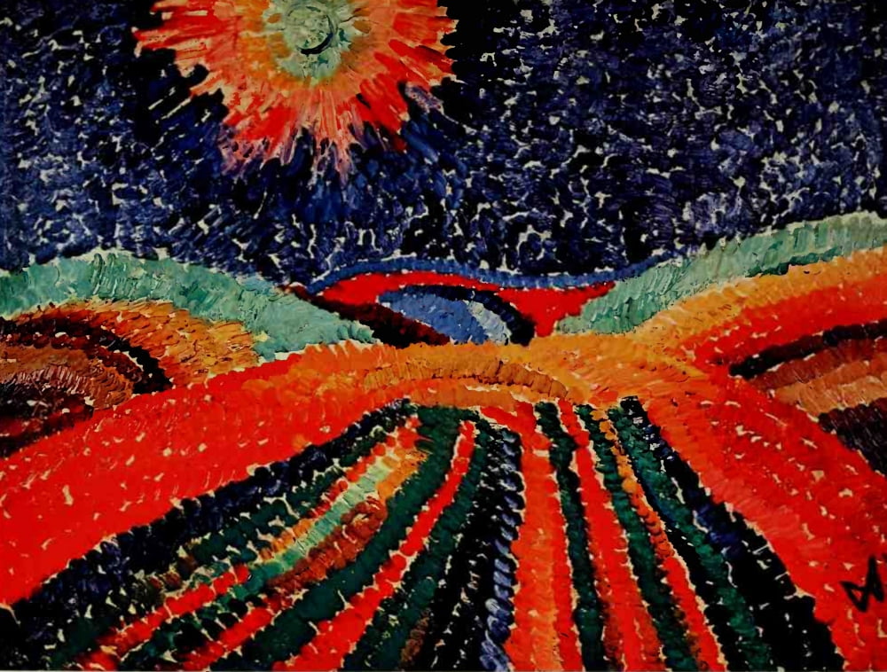 Path through the Trees 1912 Canvas Art - Wilhelm Morgner (24 x 36)