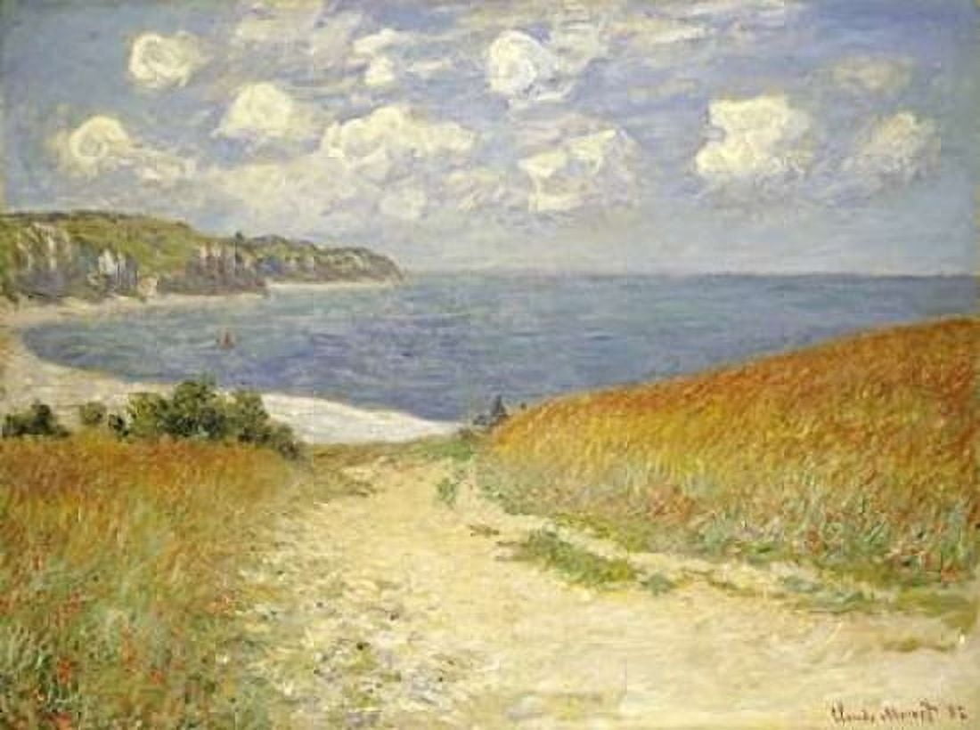 Path through the Wheat Fields at Pourville 1882 Canvas Art - Claude Monet (18 x 24)