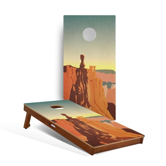 Pathfinder 2x4 Bryce Canyon Cornhole Boards with Solid Mahogany Frame