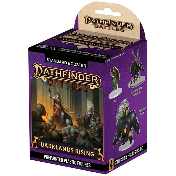 Pathfinder Battles: Darklands Rising Booster - 4 Prepainted Randomly Assorted Miniatures, RPG, Dungeons & Dragons