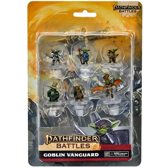 Pathfinder Battles: Goblin Vanguard - 6 Pre-Painted Plastic Miniatures Set, RPG, Figure Set, Goblin Collection, Display & Use With Your Tabletop Roleplaying Games
