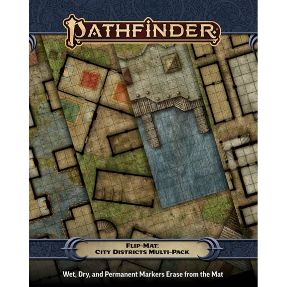 Pathfinder Flip-Mat: City Districts Multi-Pack, (Hardcover)