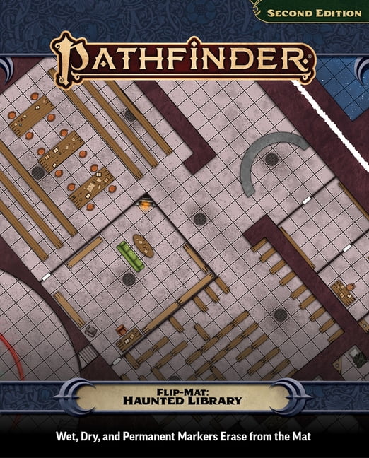 Pathfinder Flip-Mats Pathfinder Flip-Mat: Haunted Library, (Paperback)