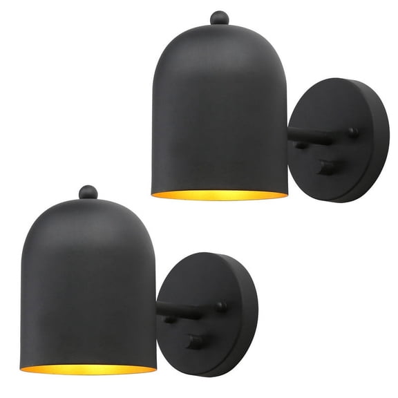 Pathson 2 Pack Vintage Dimmable Wall Sconce, Adjustable Metal Wall Lighting for Bedroom Living Room Kitchen