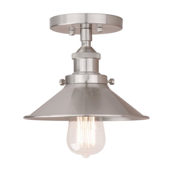 Pathson Vintage 1-Light Metal Flush Mounted Ceiling Light, Cone Shape Lamp for Farmhouse Kitchen