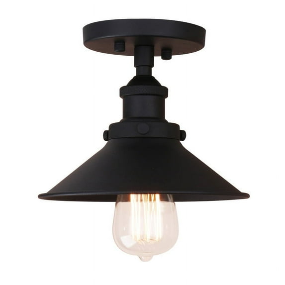 Pathson Vintage 1-Light Metal Flush Mounted Ceiling Light, Cone Shape Lamp for Kitchen Hallway