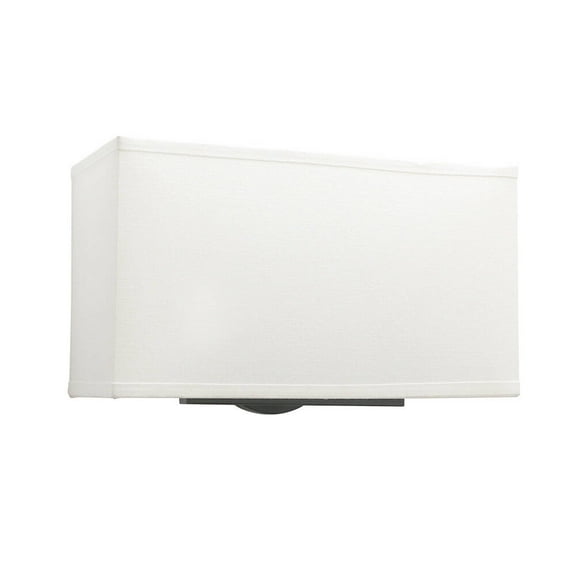 Pathson Wall Sconce Vintage White Semicircle Textile Lamp Shade Night Light Fixture