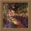 thumbnail image 1 of Pathway in Monet's Garden at Giverny 20x20 Gold Ornate Wood Framed Canvas Art by Monet, Claude, 1 of 2