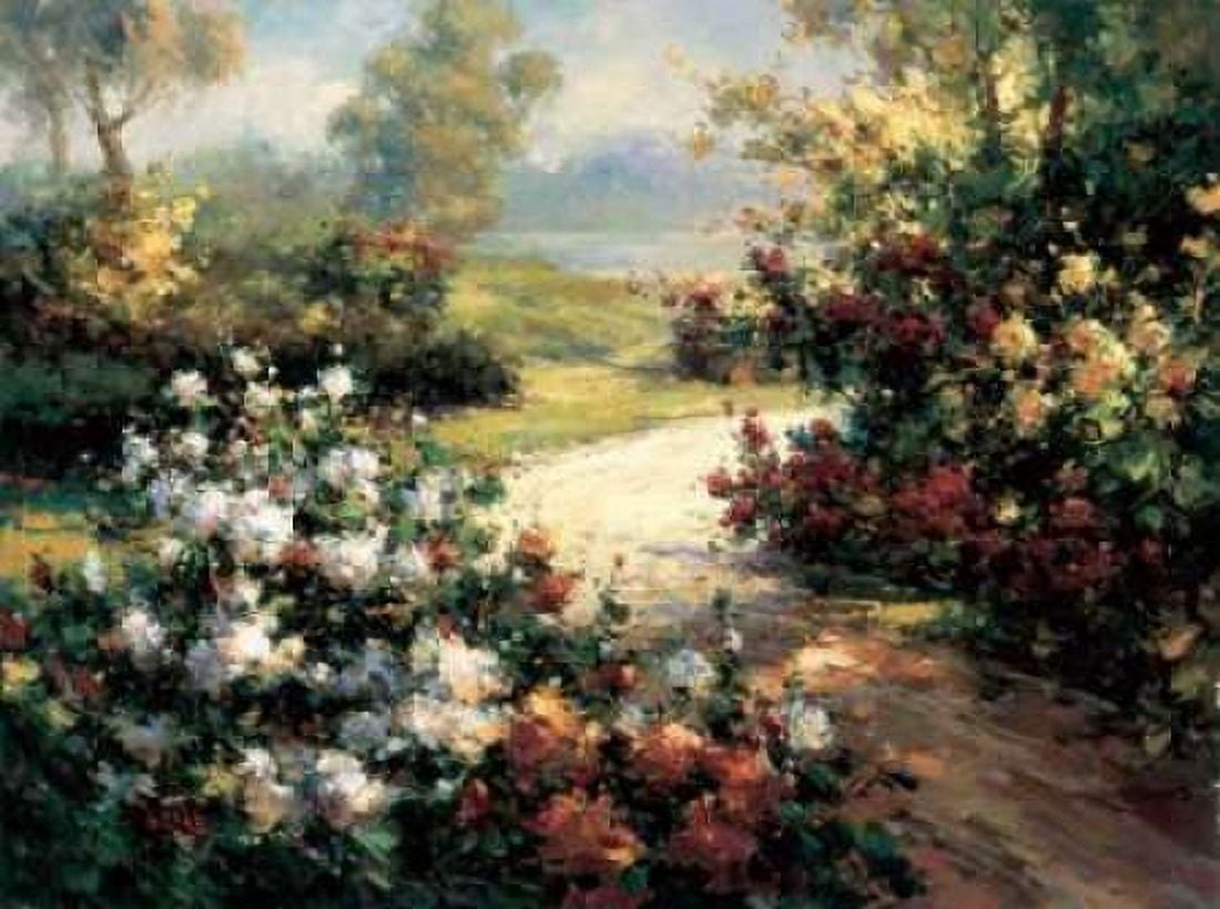 Pathway of Flowers Canvas Art - Leila (18 x 24)