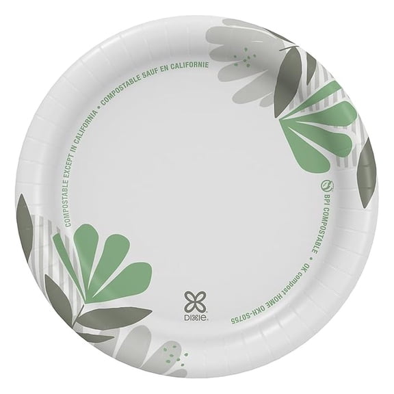 Pathways Medium-Weight Paper Plates, 6 7/8-inch, 500/Carton (UX7WS)