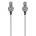 thumbnail image 1 of Pathways Reflective Driveway Marker Steel Stake Set of Two, Sun Emblem, Black Finish, 1 of 5