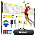 thumbnail image 1 of Patiassy 32/26/20FT Adjustable Height & Width Portable Volleyball Net Set with Rust-Resistant Steel Poles, Scoreboard, Ball & Carry Bag for Backyard, 1 of 8