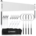 thumbnail image 1 of Patiassy Badminton Set with Net for Backyard, 4 Rackets, Portable Easy Setup, Anti-Sag Net System, Outdoor Family Game Kit with Carrying Bag, 1 of 8