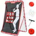 Patiassy Baseball Pitching Target and Rebounder Net 6*4ft 2in1