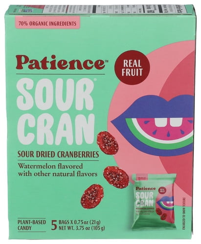 Patience Fruit & Co Sour Corn Dried Watermelon 3.75 oz (Pack of 10)