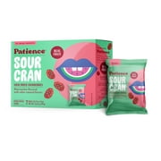 Patience SourCran Dried Cranberry Fruit Snack, Watermelon Flavor, 0.75 oz Pouch, 7 Count