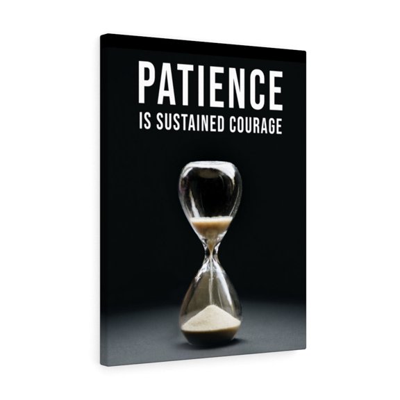 Patience is a Virtue Motivation Wall Decor for Home Office Gym Inspiring Success Quote Print Ready to Hang Unframed