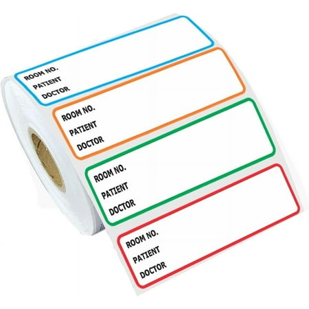 Patient I.D. Adhesive Medical Chart Labels,Thermal Pre Printed Room No./Patient/Doctor Stickers for Hospital,300pcs