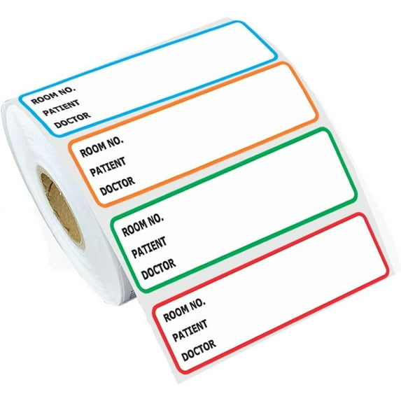 Patient I.D. Adhesive Medical Chart Labels,Thermal Pre Printed Room No./Patient/Doctor Stickers for Hospital,300pcs