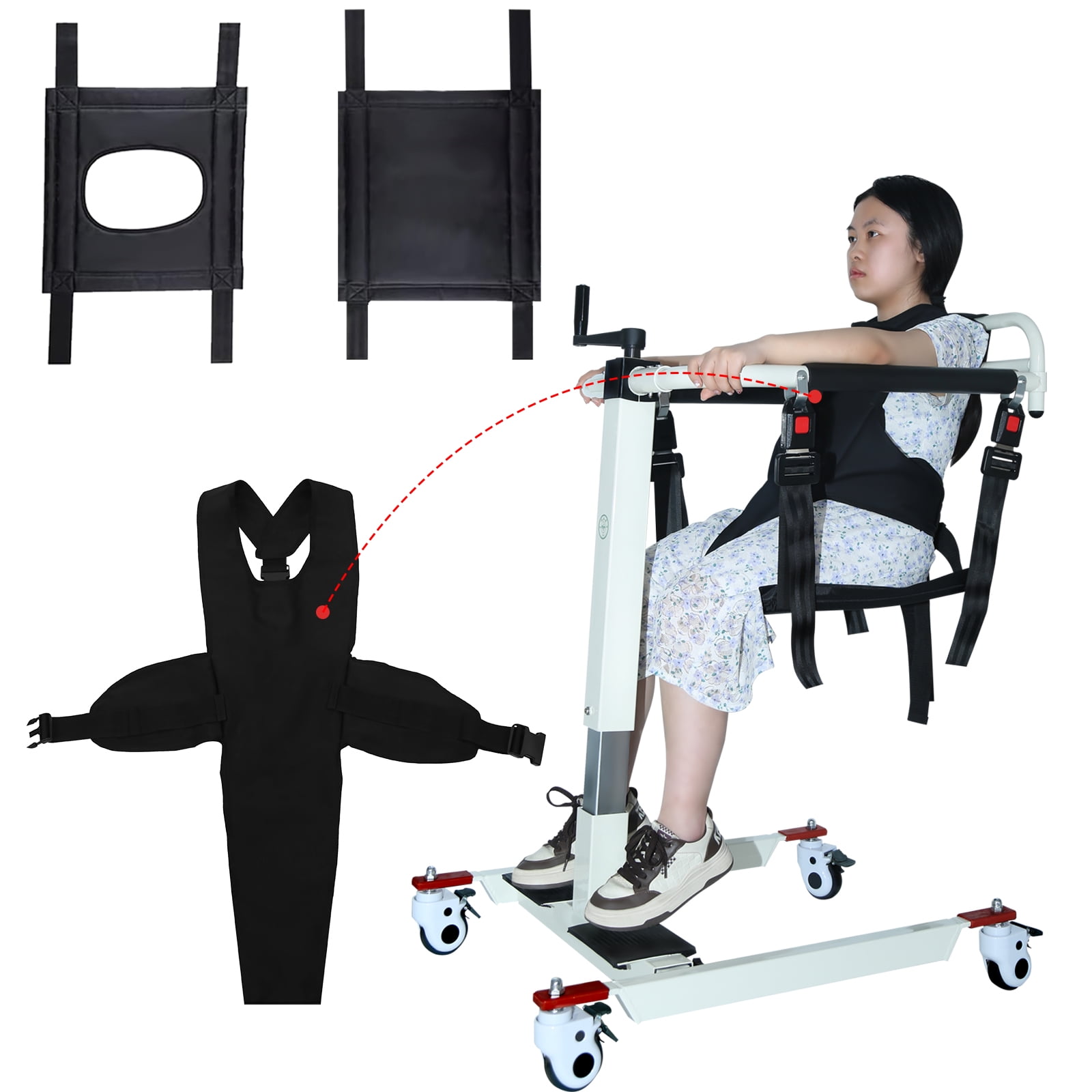 Patient Lift Transfer Chair for Home，Bathroom Wheelchair Lift for Home