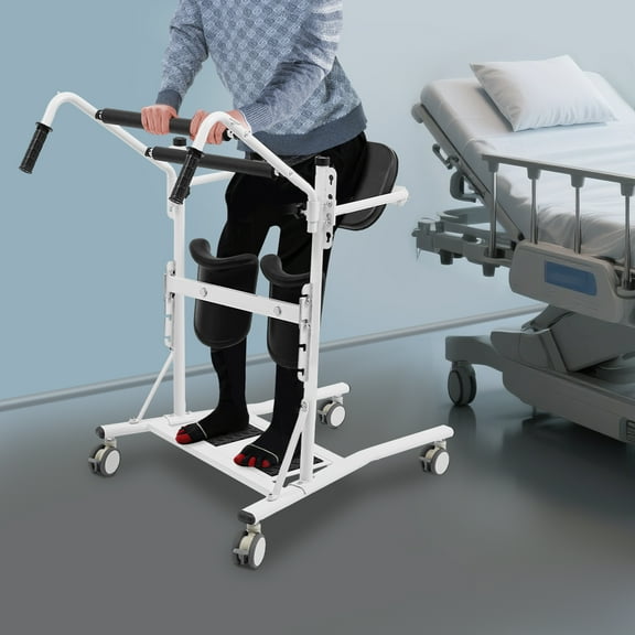 Patient Mobility Lift, 360 Swivel Casters with Individual Brakes, Rust-Resistant Coating & Tool-Free Assembly, Great for Home Use, Hospice Care, Geriatric Rehabilitation
