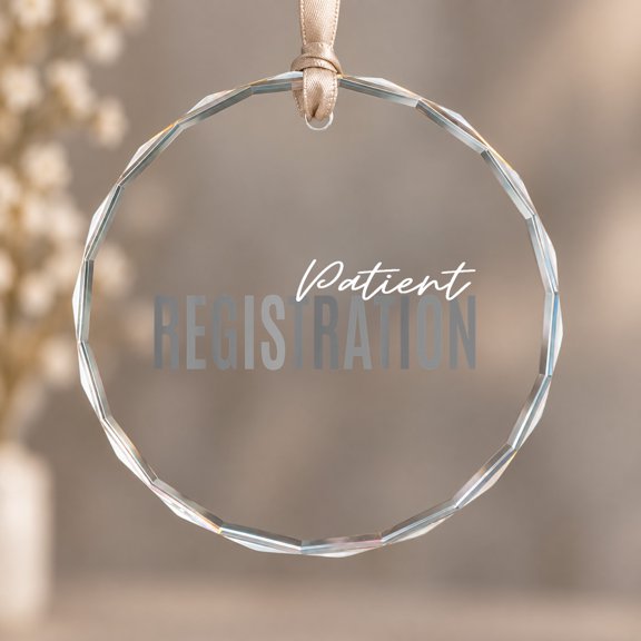 Patient Registration ER Theme Ornament, Hanging Decor, Circle Glass Ornament
