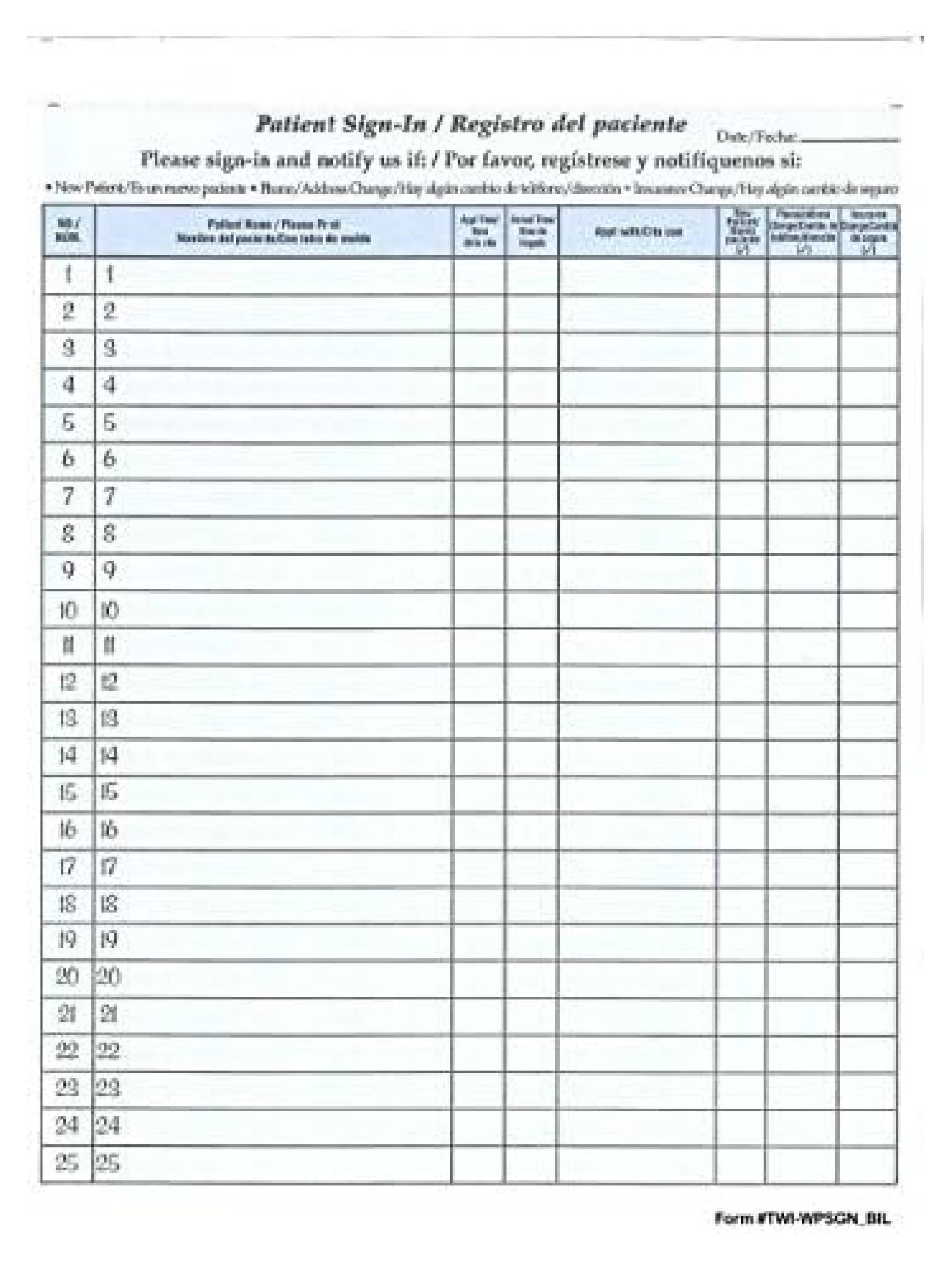HIPAA Compliant Patient Sign-In Forms – 3-Part Confidential Log Sheets, Pack Of 50 Sets (1250 Visits) 4 thumbnail image
