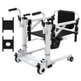thumbnail image 1 of Patient Transfer Chair, Hoyer Lift for Home, Bathroom Wheelchair with 180° Split Seat and Potty, Portable Elderly Lift Bedside Commode Chair, 1 of 7