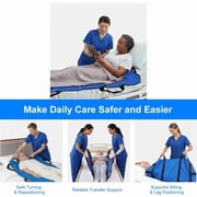 Patient Transfer & Repositioning Bed Pad with 8 Handles   47"x39" 500LBS "tested & certified" Capacity, Reusable Sliding Positioning Sheet for Elderly & Disabled, Home Hospital Nursing Care Use