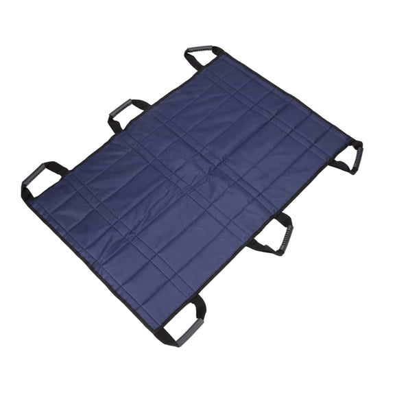 Patients Transfer Belt Positioning Bed Pad Lifting Transfer Mat for Hospital Home Clinic Care Elderl Navy Blue polyester fabric