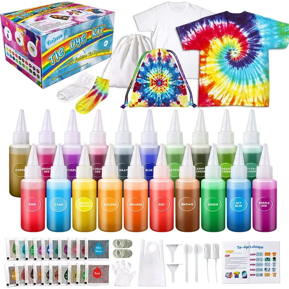 Patifeed Color Tie Dye Craft Kits 20 Pieces