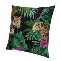 Patifu Animal Print Leopard Pillow Cover Tropical Safari Decorative Pillow Covers Cushion Cover Home Decor Pillowcase for 12x12in