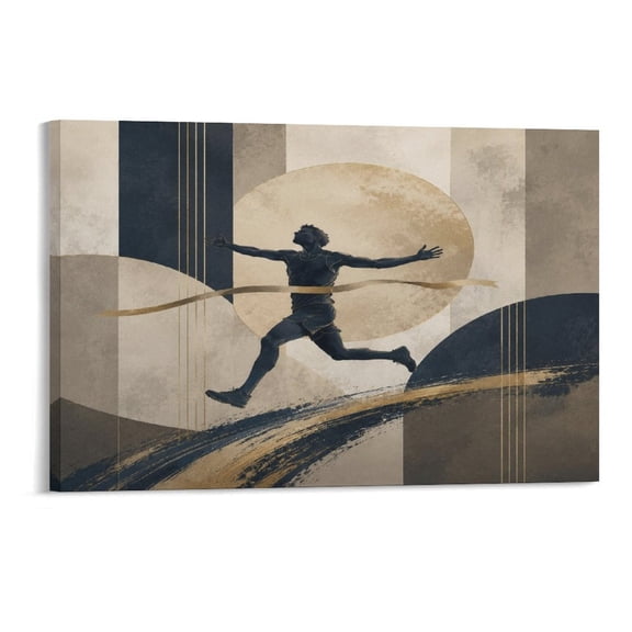 Patifu Basketball Dunk Abstract Geometric Wall Art, High-definition Printed Frameless Canvas Wall Art, Suitable for Hanging in Bedrooms, Dormitories,