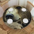 thumbnail image 1 of Patifu Bear Cub Grass Round Tablecloth 100% Polyester Stain-resistant and Washable for Indoor and Outdoor Use Ideal for Restaurants, Weddings, Parties 38"-42, 1 of 1