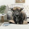 thumbnail image 1 of Patifu Bull Warm Lightweight Blanket Soft Fleece Blankets Throw Blanket for All Seasons 40x50in, 1 of 6