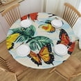 thumbnail image 1 of Patifu Butterflies Pattern Round Tablecloth Stain-Resistant & Washable 100% Polyester Great for Home Kitchen/Parties/Holiday Dinner 38"-42, 1 of 8