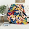 thumbnail image 1 of Patifu Butterfly Blanket  Wings Print  Plush Fly Throw for Bed Sofa Couch  for Women Girls and Kids  60x80in, 1 of 6