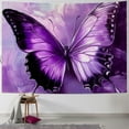 thumbnail image 1 of Patifu Butterfly Purple Fantasy Tapestry Wall Hanging Unique Style Art for Home Decor Living Room Bedroom Apartment Farmhouse Dorm 40x60inch, 1 of 6