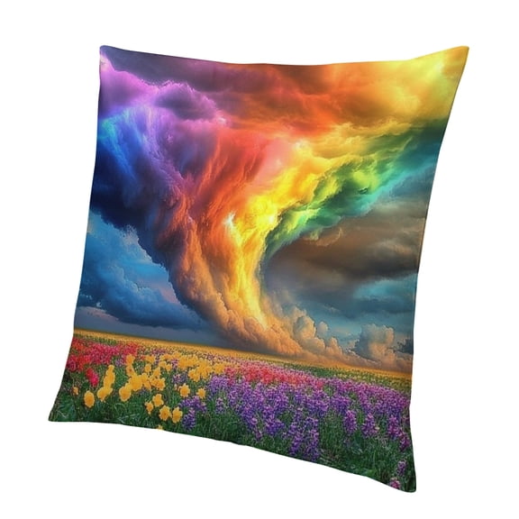 Patifu Cartoon Tornado Throw Pillow Covers,Car Pillow Covers,Racetrack Cushion Covers,Lightning Decorative Pillow Covers, Decorative Accent Pillow Cases 24x24in