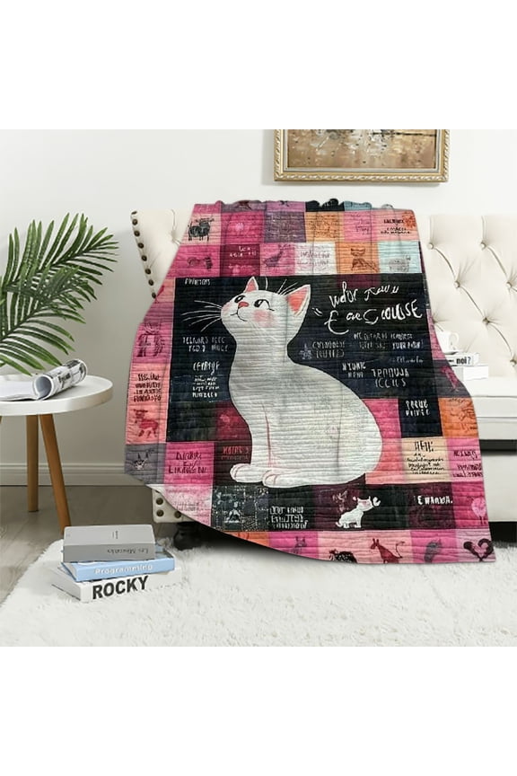 Cat Blanket, Funny Cat Gifts for Cat Lovers, Cat Memorial Gifts, Cat Lover Gifts for Women/Girls, Gift for Cat Lovers, Cat Mom Gifts, Cat Decor, Cat Themed Gift, Cat Lady Gift Throw 40x50in