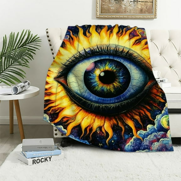 Patifu Celestial Bodies Warm Lightweight Blanket Soft Fleece Throw for Living Rooms Sofa Decor Cow Gifts All Seasons 50x60in