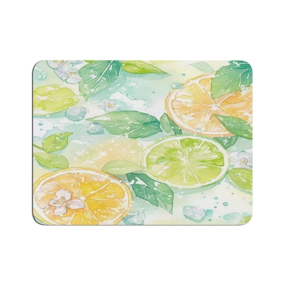 Patifu Citrus Ice Wash Mouse Pad, Square Smooth Surface Desk Mat, Stitched Edge for Office, Laptop, Computer, Home,
