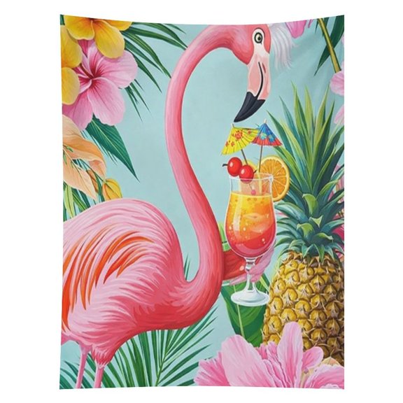 Patifu Cocktail Tapestry in Green Fields, Polyester Printed Wall Hanging, Suitable for Bedroom, Dormitory and Living Room, Aesthetic Home Decoration,