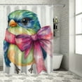 thumbnail image 1 of Patifu Colorful Birds Home Bathtubs Bathroom Shower Curtain Set with Hooks 100% Polyester Fiber Waterproof Shower Curtain Rings 36"x72, 1 of 7