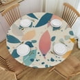 thumbnail image 1 of Patifu Colorful Leaves Round Tablecloth 100% Polyester Waterproof Table Cover Stain-Resistant for Indoor and Outdoor Use - Ideal for Restaurants, Weddings, Parties 54"-58, 1 of 8