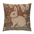 thumbnail image 1 of Patifu   Couch Pillow Covers  Tapestry Throw Pillow Cover for Living Room Medieval Rabbit Decorative French Country Sofa Pillow Covers Soft Cotton Jacquard Woven 22x22in, 1 of 5