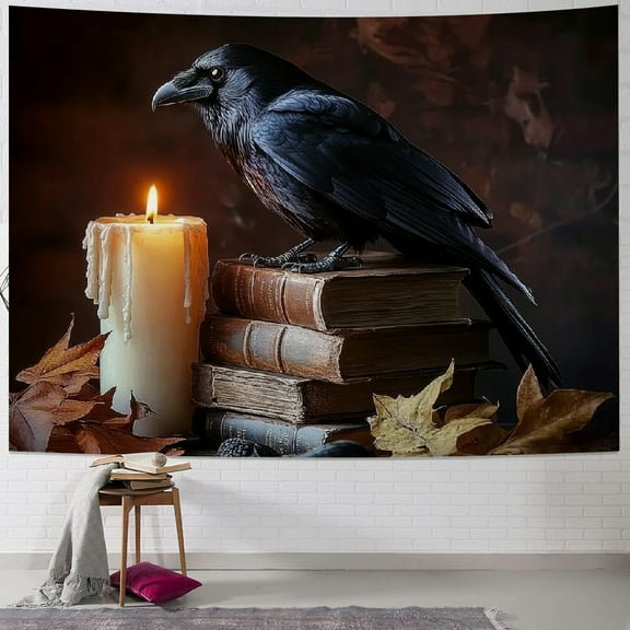 Patifu Crow Tapestry Wall Hanging Unique Style Graphic Tapestries for Home Decor Living Room Bedroom Apartment Farmhouse Dorm 40x30inch